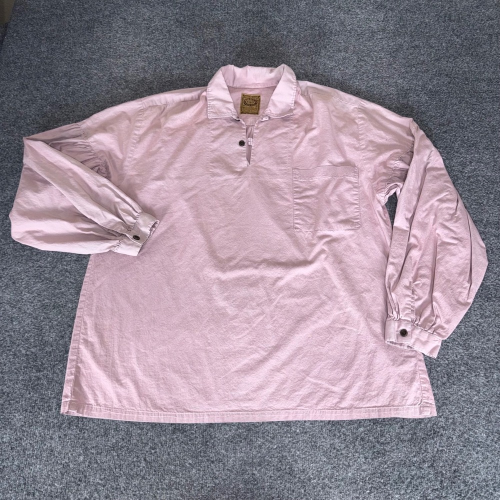 Wahmaker True West Mens Pink Frontier Pullover Western Shirt Large Wahoo Maker